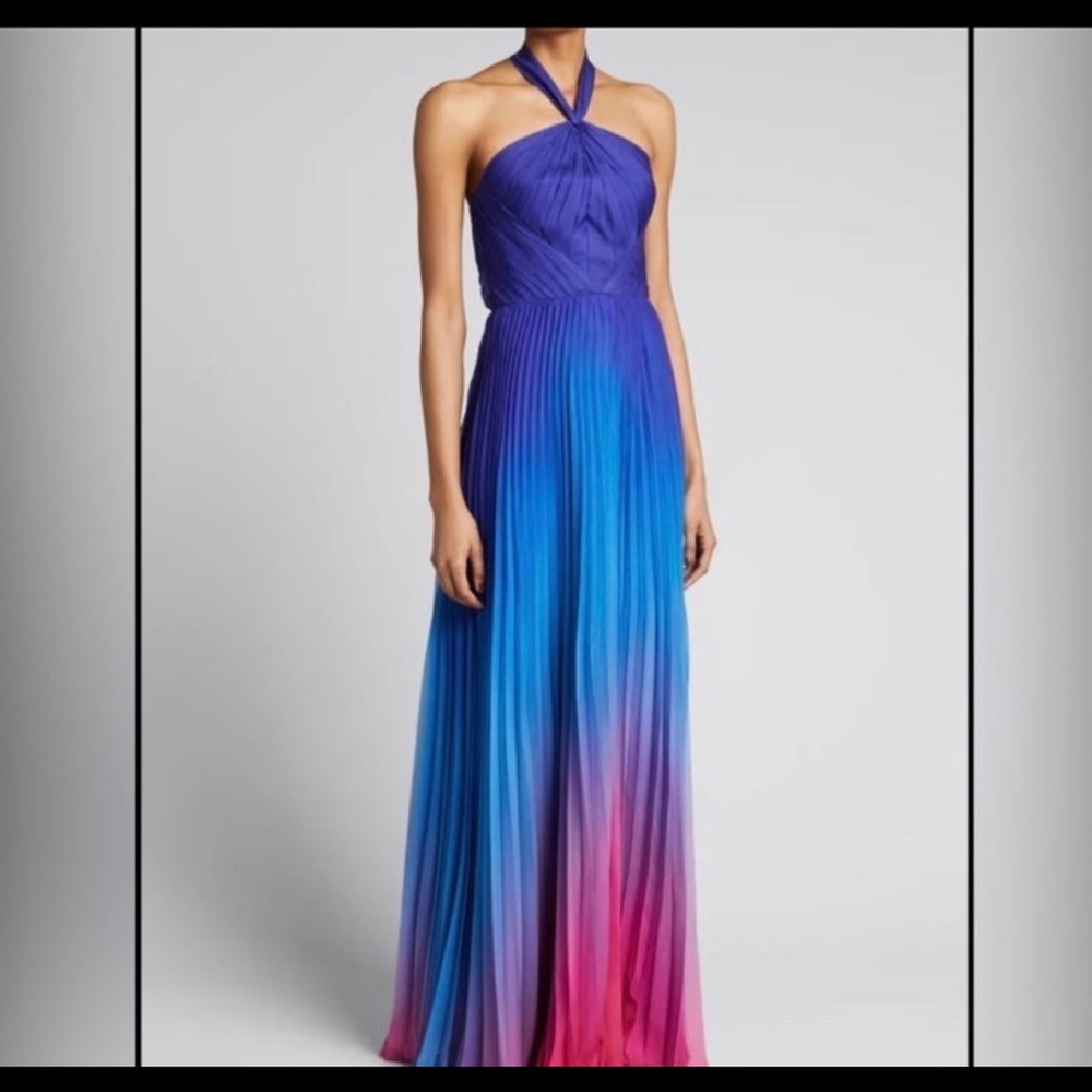 Marchesa Notte Formal Dress EUC Blue/Pink/Purple Ombré 16